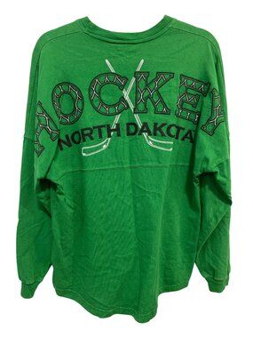 UND North Dakota Hockey Spirit Jersey  Small Crew Neck Pullover Green Cotton